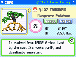 Tangrove (Shiny) Tangrove (Shiny)'s Pokedex Entry