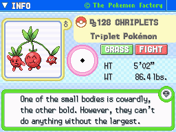 Chriplets Chriplets's Pokedex Entry