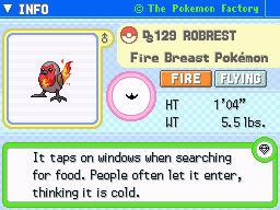 Robrest Robrest's Pokedex Entry