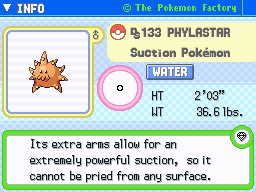 Phylastar's Pokedex Entry