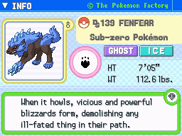 Fenfear Fenfear's Pokedex Entry
