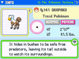 Okapako (Shiny)'s Pokedex Entry