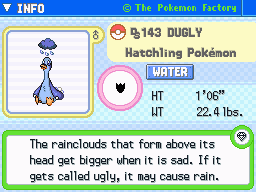 Dugly Dugly's Pokedex Entry