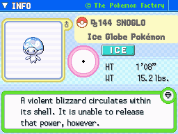 Snoglo Snoglo's Pokedex Entry