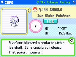 Snoglo (Shiny) Snoglo (Shiny)'s Pokedex Entry