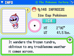 Infreeze (Shiny) Infreeze (Shiny)'s Pokedex Entry