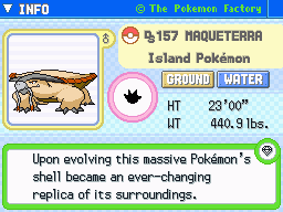 Maqueterra Maqueterra's Pokedex Entry