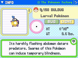 Bulbug (Shiny) Bulbug (Shiny)'s Pokedex Entry