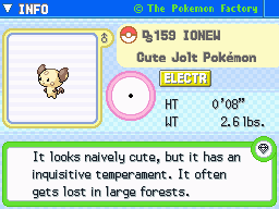 Ionew Ionew's Pokedex Entry